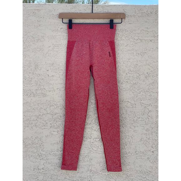 Gymshark Women's Red Marled Workout Leggings - XS - Picture 2 of 6